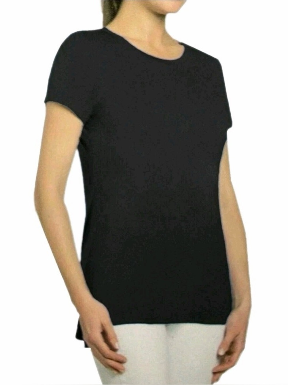 Joan Vass New York Short Sleeve Tunic Tee